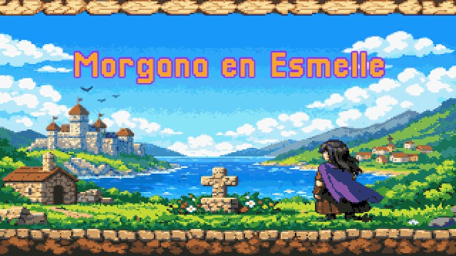 Pantalla de inicio do videoxogo 'Morgana en Esmelle'